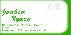 joakim nyary business card